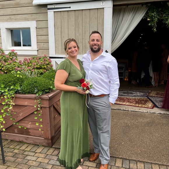 BalticBorn Athena Pleated Maxi Dress in Fern - Picture 10 of 10